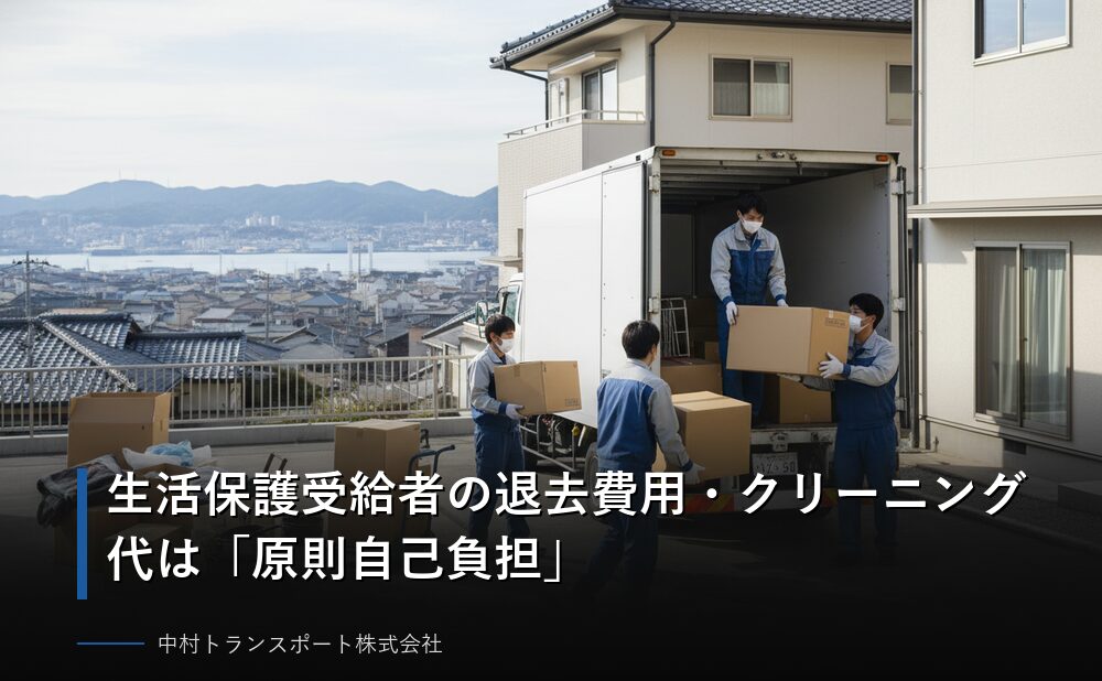 生活保護受給者の退去費用クリーニング代は原則自己負担