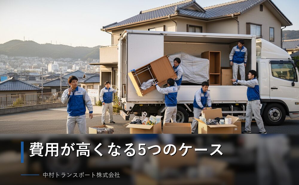 残置物撤去費用が高くなる5つのケース