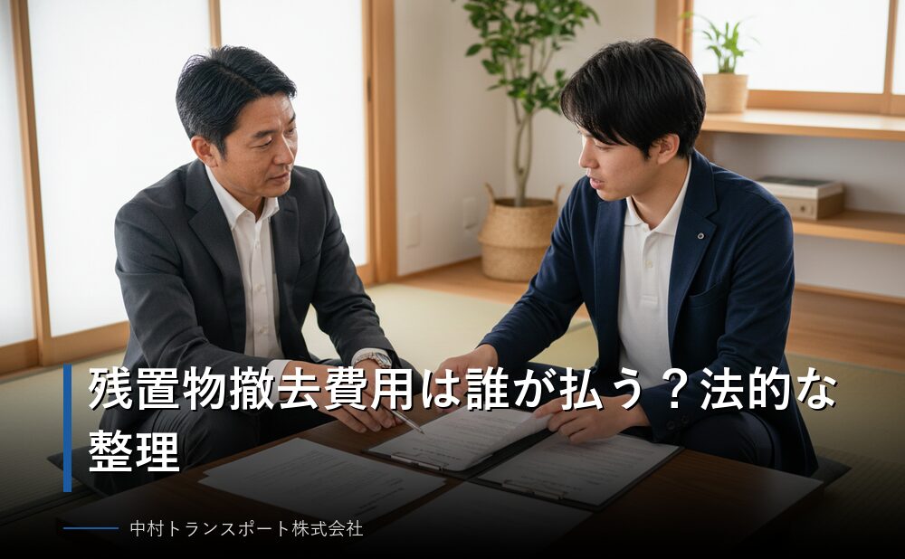 残置物撤去費用の法的負担区分