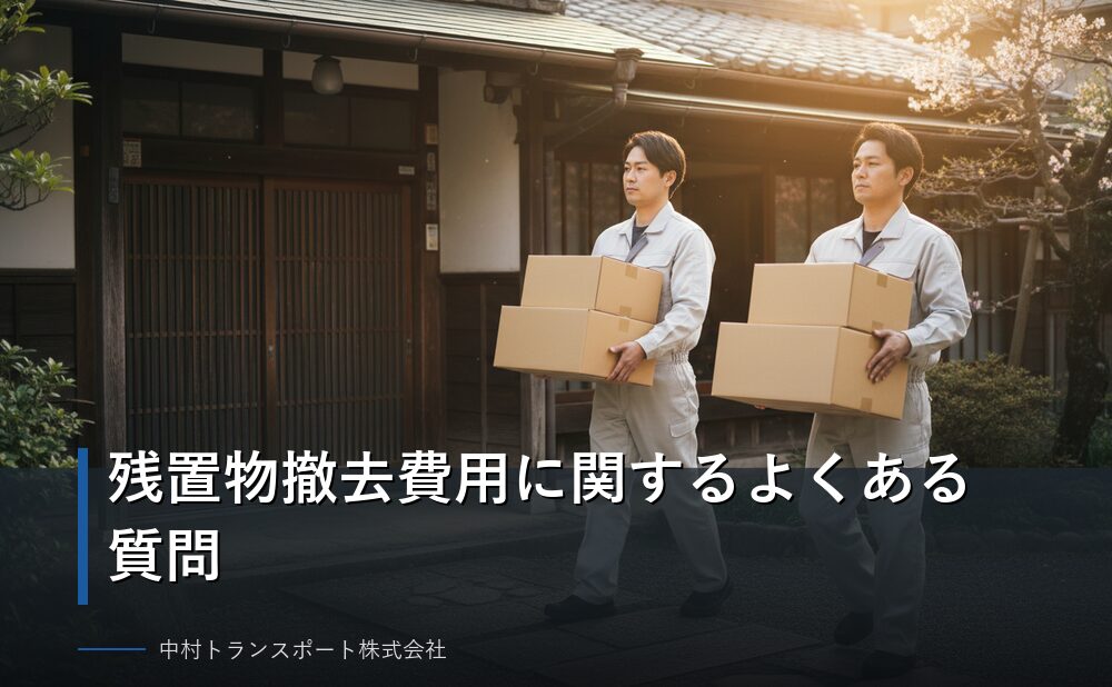 残置物撤去費用よくある質問FAQ管理会社オーナー向け
