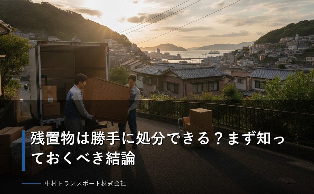 残置物は勝手に処分できる?まず知っておくべき結論