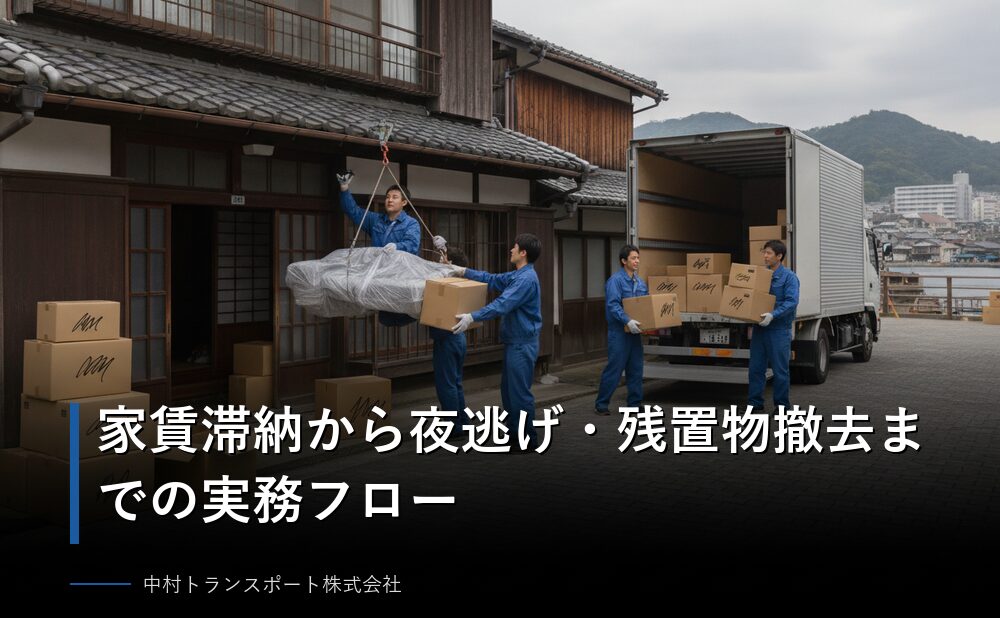 家賃滞納から夜逃げ・残置物撤去までの実務フロー