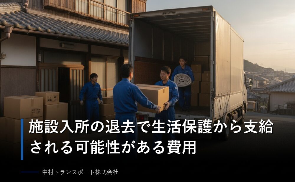 施設入所の退去で生活保護から支給される可能性がある費用