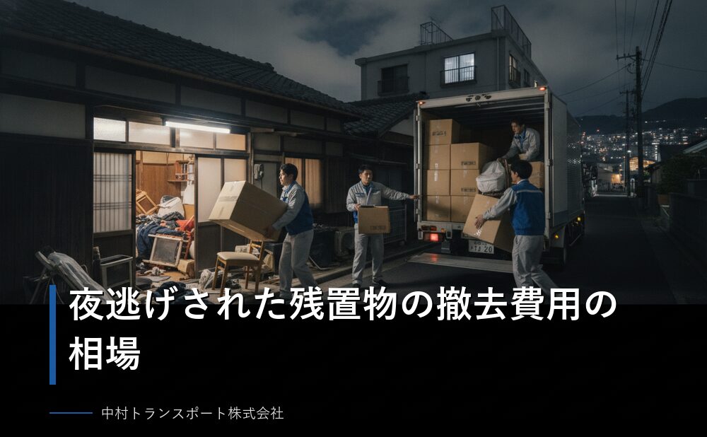 夜逃げされた残置物の撤去費用の相場