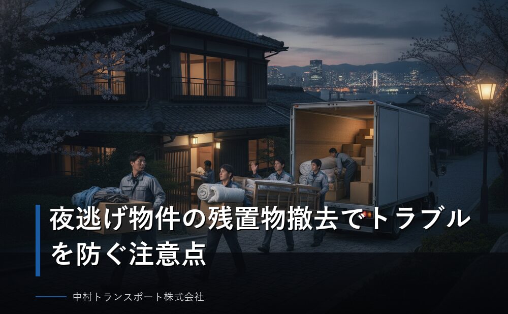夜逃げ物件の残置物撤去でトラブルを防ぐ注意点