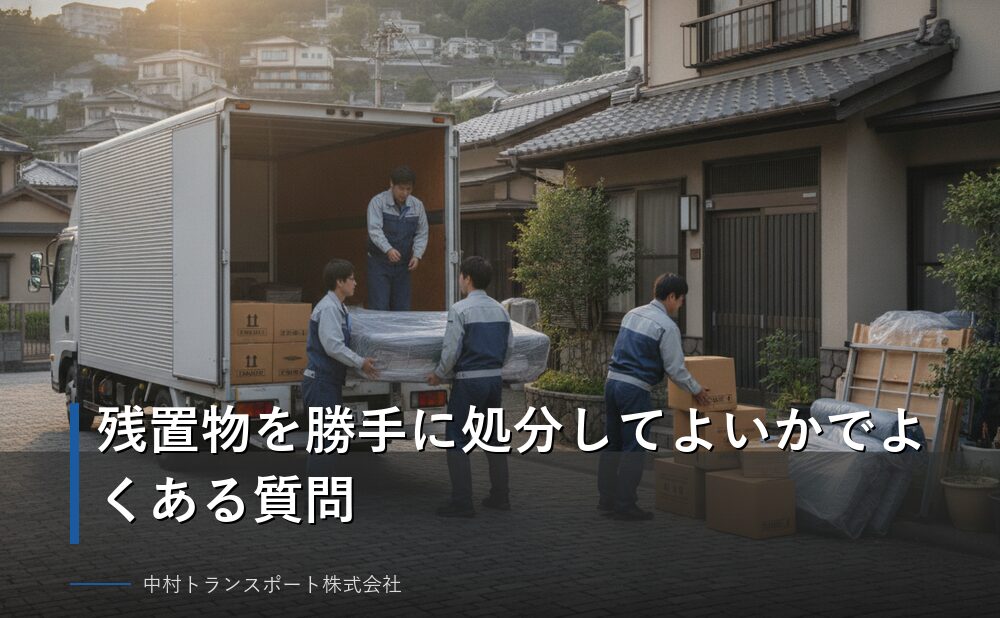 残置物を勝手に処分してよいかでよくある質問