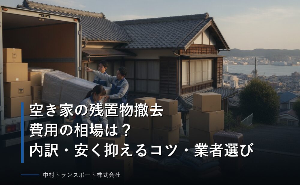 空き家の残置物撤去費用の相場は？内訳・安く抑えるコツと業者選びを解説