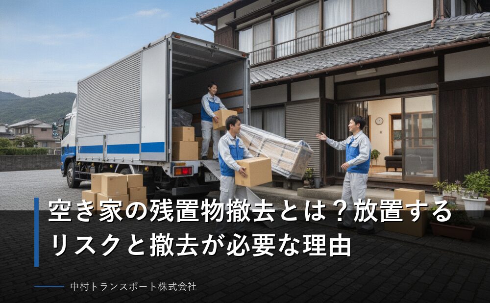 空き家の残置物撤去とは?放置するリスクと撤去が必要な理由