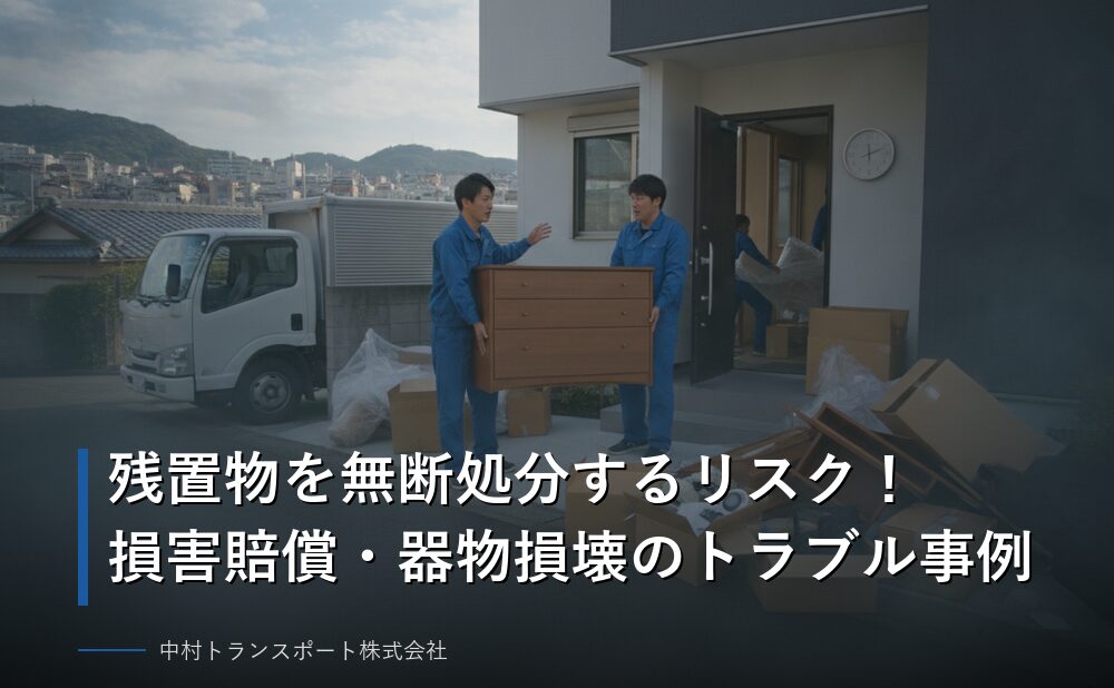 残置物を無断処分するリスク！損害賠償・器物損壊のトラブル事例
