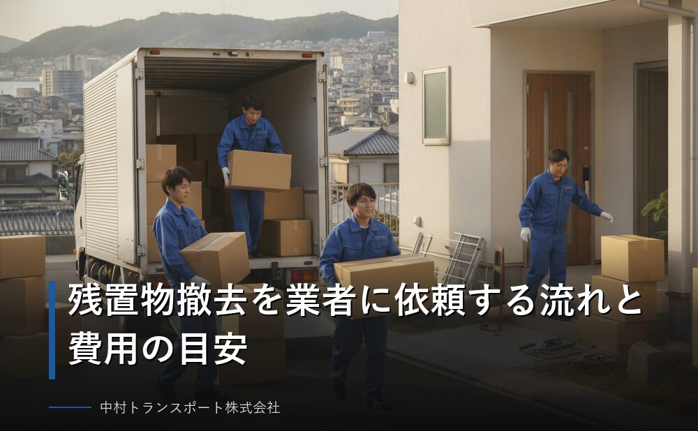 残置物撤去を業者に依頼する流れと費用の目安