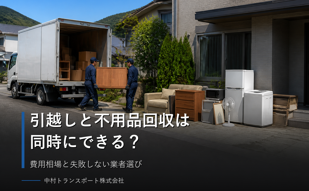 引越しと不用品回収は同時にできる？費用相場と失敗しない業者選び
