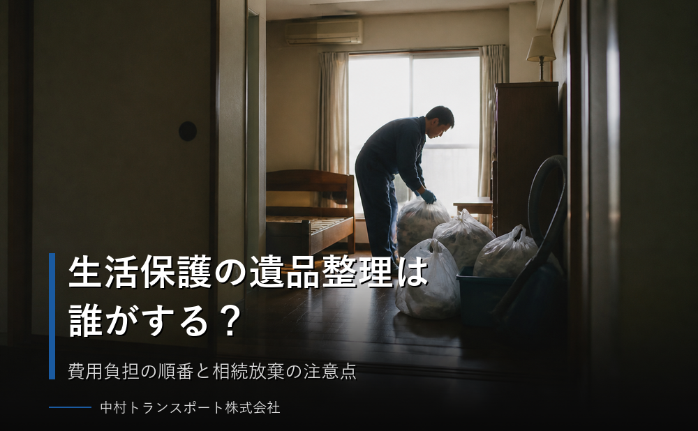 生活保護受給者の遺品整理は誰がする？費用負担の順番と相続放棄の注意点