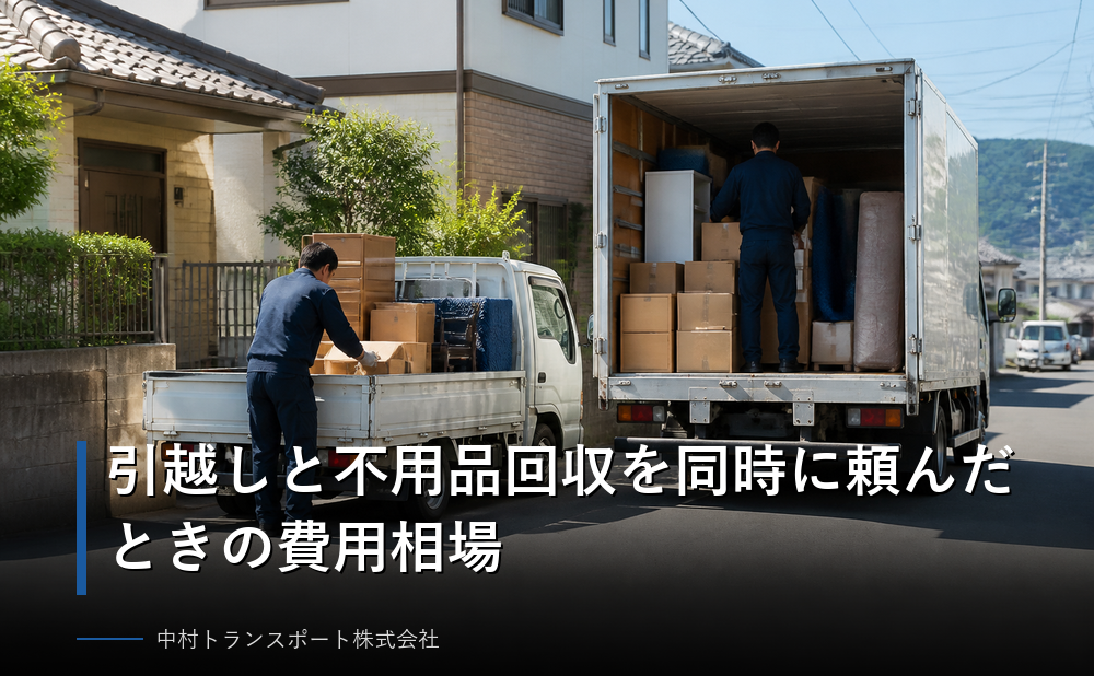 引越しと不用品回収を同時に頼んだときの費用相場