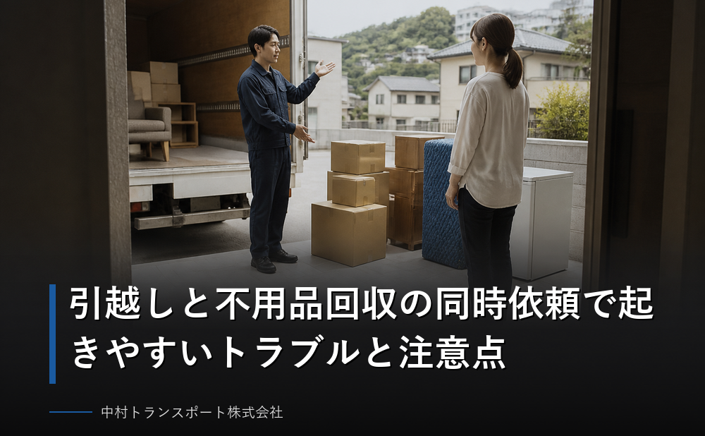 引越しと不用品回収の同時依頼で起きやすいトラブルと注意点