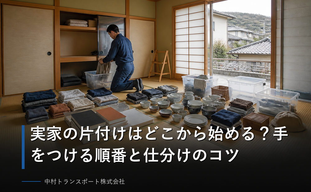 実家の片付けはどこから始める?手をつける順番と仕分けのコツ