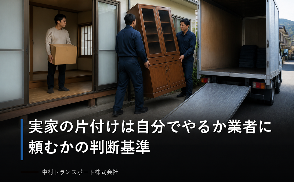 実家の片付けは自分でやるか業者に頼むかの判断基準
