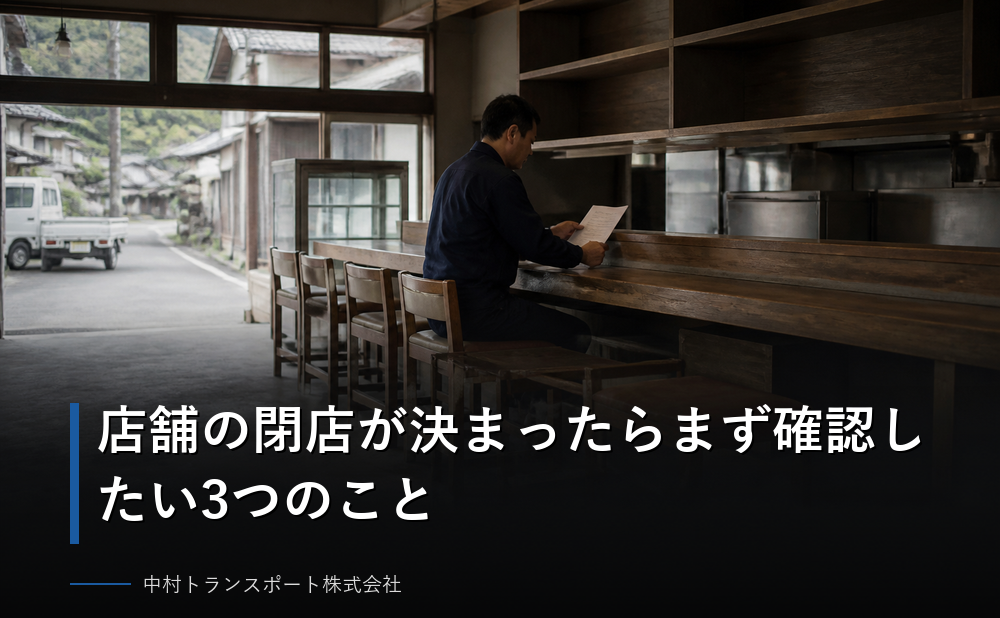 店舗の閉店が決まったらまず確認したい3つのこと