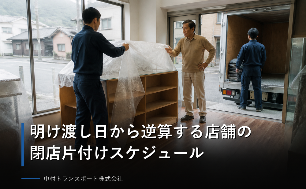 明け渡し日から逆算する店舗の閉店片付けスケジュール