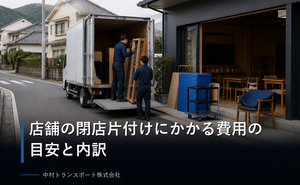 店舗の閉店片付けにかかる費用の目安と内訳