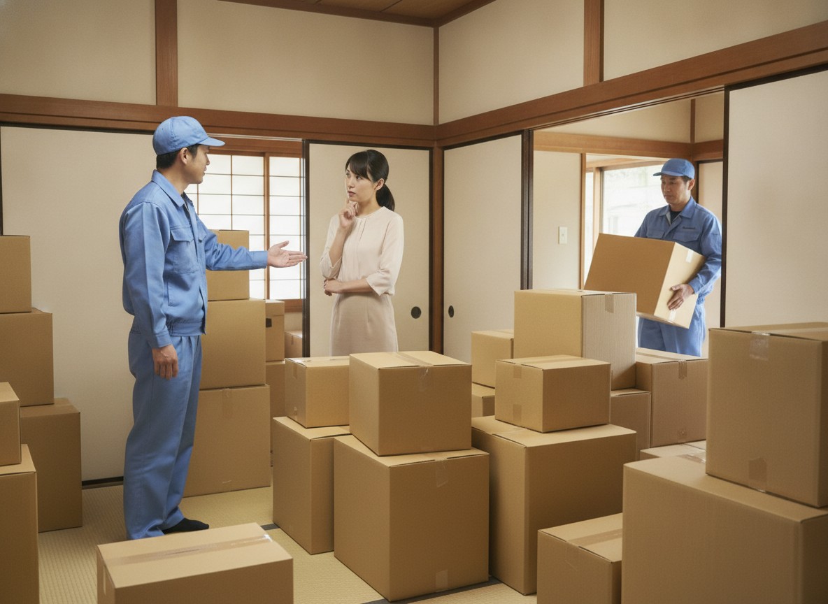 遺品整理の作業当日の立ち会いの様子
